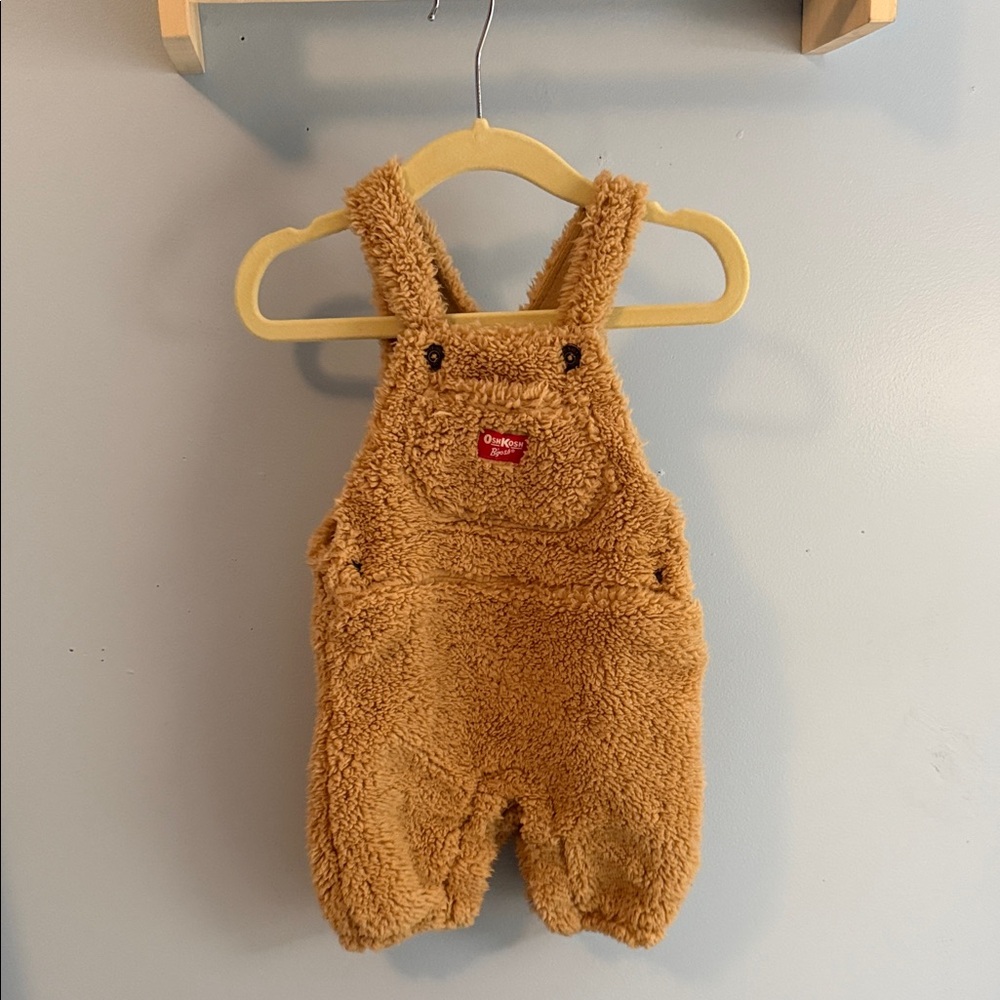 OshKosh B'gosh Camel Teddy Fleece Overalls